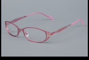 BCLEAR Women Prescription Optical Eyeglasses Frames with Golden Hollow Out Eyeglasses Frame With Flower Female Spectacle Eyewear