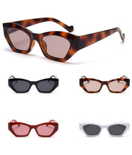 Load image into Gallery viewer, Swanwick polarized sun glasses cat eye irregular fashion vintage sunglasses women European leopard white female party gifts