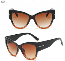 Load image into Gallery viewer, New Fashion Brand Designer Cat Eye Women Sunglasses Female Gradient Points Sun Glasses Big Oculos feminino de sol UV400