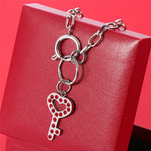 Load image into Gallery viewer, High Polished IGIRL Heart Necklace I GIRL Stainless Steel Heavy Duty Gothic Streetwear Bead Chain Choker Necklace Bijoux Femme