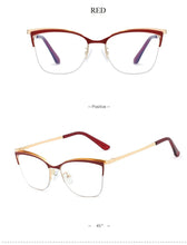 Load image into Gallery viewer, 2022 Fashion Square Anti-blue Glasses Frame Women Vintage Metal Optical Transparent Eyeglasses Female No Degree Oculos Feminino