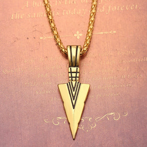 Men's  Design Matte Black Long Necklace with Arrow Pendant Jewelry Chain Hip Hop Punk Rock Christmas Halloween Gift For Men Wome