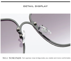 Square Bee Sunglasses Women Men Retro Brand designer Metal Frame Oversized Sun Glasses Female Grandient Shades Oculos