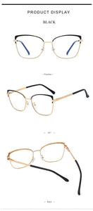 2022 Metal Square Anti-blue Glasses Frame Women Vintage Transparent Eyeglasses Female Spectacles Oculos Feminino