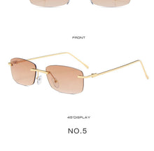 Load image into Gallery viewer, Rimless Sunglasses Women Small Frame Square Sun Glasses Women Luxury Brand Designer Sunglasses for Women Gafas De Sol