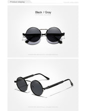 Load image into Gallery viewer, High Quality Gothic Steampunk Sunglasses Polarized Men Women Brand Designer Vintage Round Metal Frame Sun Glasses