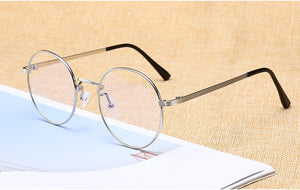 Round Glasses frame retro FemaleTransparent for Computer Lenses Metal Frame Eyeglasses Women Men Anti Blue Ray Oculos De Grau Sp