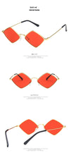 Load image into Gallery viewer, 2022 Sunglasses Women Metal Rhombus Sun glasses Irregular Vintage Small Frame Goggle Uv400 Ladies Oculos Gafas De Sol