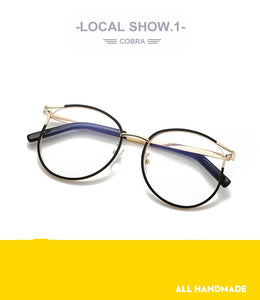 Cat Eye Glasses Frames Women Fake Eyeglasses for Ladies Transparent Eyewear Myopia Frame