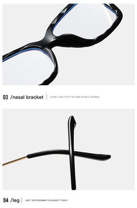 anti blue light glasses Transparent Square Optical computer glasses women Brand blue light  Big frame Clear Cat eye women's