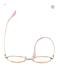 Load image into Gallery viewer, Pure Titanium Frame Glasses Full Rim Eye Glasses Women Style Spring Hinges Round Spectacles and Nearsighted Eyewear