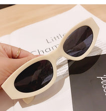 Load image into Gallery viewer, Ins Popular Fashion Small Cat Eye Sunglasses Woman Vintage Oval Eyewear Men Champagne Tea Sun Glasses Shades UV400
