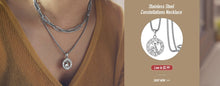 Carica l&#39;immagine nel visualizzatore di Gallery, Men&#39;s Women&#39;s 12 Horoscope Zodiac Sign Gold Pendant Necklace Aries Leo Wholesale Dropshipping 12 Constellations Jewelry GPM24