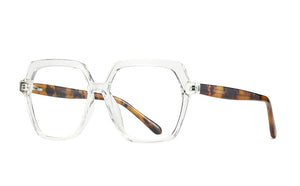 Plastic Titanium Glasses Frames Polygon Anti Blue Men Women Optical Fashion Computer Glasses