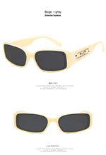 Load image into Gallery viewer, 2022 Luxury Italy  Designer  Lady Square Sunglasses Women Vintage Transparent yellow blue Sun Glasses For Female UV400