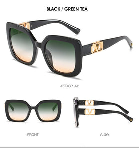 2022 New Fashion Oversized  Sunglasses Women Luxury Brand Designer Big Frame Gradient Square Sun Glasses For Female UV400
