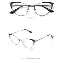 Load image into Gallery viewer, Cat Eye Women&#39;s Eyeglasses With Frames Luxury Female Fake Glasses Without Diopters Optical Prescription Eyewear Fashion Brand