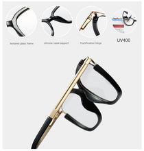 Load image into Gallery viewer, Eyeglasses Square glasses woman  fashion Clear lens Optical glasses frame women Metal Legs female oculos