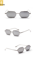 Load image into Gallery viewer, Women Retro Classic Small polygon Sunglasses Men Luxury Vintage Black Mirrors Colour transparent lens Sun Glasses UV400