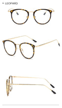 Load image into Gallery viewer, Transparent Cat Eye Glasses Frames Women Men Vintage Clear Optical Round Eyeglasses Metal Myopia Frame