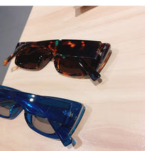 Load image into Gallery viewer, Ins Popular Fashion Small Rectangle Sunglasses Women Vintage Leopard Blue Eyewear Men Cat Eye Sun Glasses Shades UV400