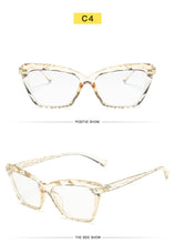 Carica l&#39;immagine nel visualizzatore di Gallery, Women Cat Eye Anti Blue Light Glasses  Trending Cateye Black Frame Blue Light Blocking Computer Female Eyeglasses