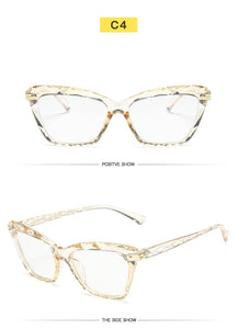 Women Cat Eye Anti Blue Light Glasses  Trending Cateye Black Frame Blue Light Blocking Computer Female Eyeglasses