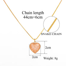 Load image into Gallery viewer, Romantic Sweet Cute Colorful Heart Shape Pendant Link Chain Necklaces for Women And Girls Wedding Engagement Accessories Jewelry