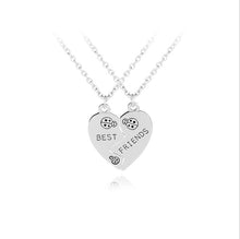Carica l&#39;immagine nel visualizzatore di Gallery, Fashion Best Friends Honey Love Couple Pendant Necklace 2 Pcs/ Set Rainbow Broken Heart BFF Good Friends Friendship Jewelry Gift