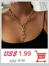 Load image into Gallery viewer, Gothic Baroque Pearl Angel Pendant Choker Necklace for Women Wedding Punk Lasso Big Chunky Thick Lock Chain Necklace Jewelry