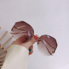 Load image into Gallery viewer, Oulylan Rimless Sunglasses Women Fashion Metal Bent leg Gradient Sun Glasses Ladies Sexy Blue Pink Eyewear Vintage Shades UV400