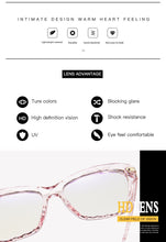 Carica l&#39;immagine nel visualizzatore di Gallery, Women Cat Eye Anti Blue Light Glasses  Trending Cateye Black Frame Blue Light Blocking Computer Female Eyeglasses