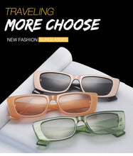 Load image into Gallery viewer, SO&amp;EI Retro Small Rectangle Sunglasses Women Ins Popular Fashion Candy Color Eyewear Men Square Sun Glasses Shades UV400