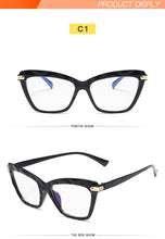 Carica l&#39;immagine nel visualizzatore di Gallery, Women Cat Eye Anti Blue Light Glasses  Trending Cateye Black Frame Blue Light Blocking Computer Female Eyeglasses