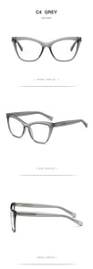 2022 Fashion Cat Eye Glasses Frame for Women Optical Retro eyeglasses frames Myopia Prescription anti blue ray glasses eyewear