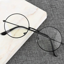 Load image into Gallery viewer, Vintage Round Metal Frame  Personality College Style Clear Lens Eye Glasses Frames blue-light eye protection mobile phone game