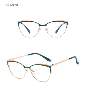 Ralferty Retro Glasses Frame For Women Anti Blue Myopia Prescription Optic Women's Glasses Decorative Cat Eye Frames oculos