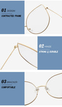 Load image into Gallery viewer, Oversized Clear Glasses Women Big Cat Eye Spectacle Frame Retro Female Metal Frame Fake Glasses Transparent Eyewear Oculos