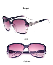 Carica l'immagine nel visualizzatore di Gallery, Occhiali da sole quadrati alla moda da donna di marca di lusso grandi occhiali da sole viola tonalità di specchio femminili signore Oculos De Sol Feminino 