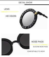 Load image into Gallery viewer, Retro Round Sunglasses Women Luxury Brand Designer Bee Frame Circle Sun Glasses Fashion Female Eyewear Oculos De Sol
