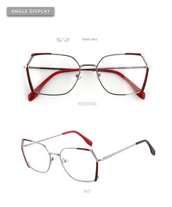 Square Women's Prescription Glasses Frame For Women Eyewear Female Fake Eyeglasses Without Diopter Metal Vintage Fashion 2022