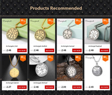 Carica l&#39;immagine nel visualizzatore di Gallery, Dawapara 7 Archangels Sigil Charm Necklaces For Men  Archangels Sigil Necklaces Pentacle Magic Amulet Protection Talisman