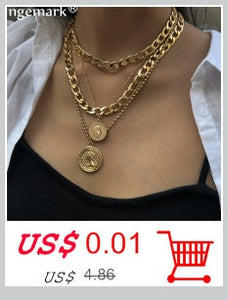 Constellation Carve Coin Pendant Necklace Simple Copper Leo Beads Clavicle Chain Necklace Sexy Couple Jewelry