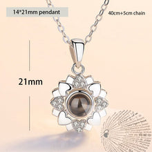 Load image into Gallery viewer, 100 Languages Love Necklace Heart Pendant Wedding Romantic I Love You Projection Necklace for Women Girl Friend Ladies Gifts