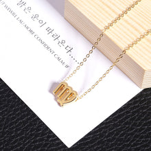 Carica l&#39;immagine nel visualizzatore di Gallery, Men Women 12 Horoscope Zodiac Sign Gold Pendant Necklace Aries Leo 12 Constellations Jewelry Kids Christmas Gifts 19NOV91