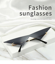 Load image into Gallery viewer, Fashion Rimless Triangle Sunglasses Catwalk Women's Luxury Funny Sun Glasses Shades for Women UV400 2022 Brand Designer SG040