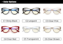 Load image into Gallery viewer, Ralferty Quality TR90 Glasses Frame Female Prescription Glasses Transparent Red Blue Light Glasses With Spring NO Grade Glasses