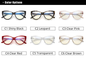 Ralferty Quality TR90 Glasses Frame Female Prescription Glasses Transparent Red Blue Light Glasses With Spring NO Grade Glasses