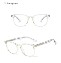 Load image into Gallery viewer, Ralferty Retro Transparent Glasses Women&#39;s Square TR90 0 Diopter Prescription Myopia Optic Frames Anti Blue Light Glasses