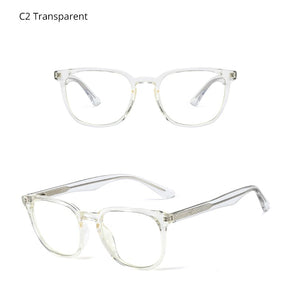 Ralferty Retro Transparent Glasses Women's Square TR90 0 Diopter Prescription Myopia Optic Frames Anti Blue Light Glasses